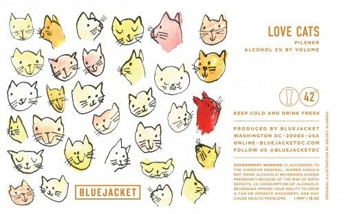 Bluejacket Love Cats 16oz Can