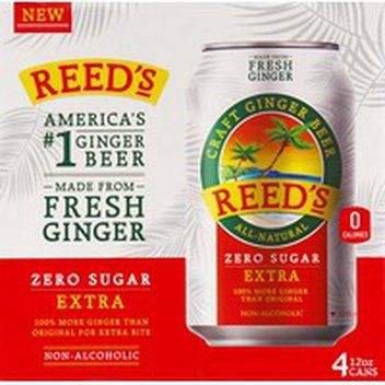 Reed's Zero Sugar Extra Ginger Beer  4PA