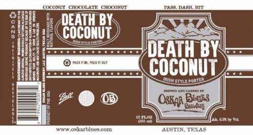 Oskar Blues Death By Coconut 12oz