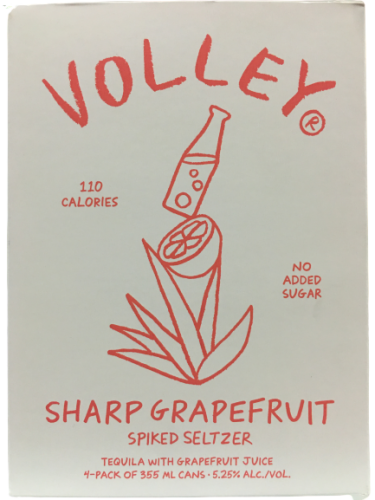Volley Sharp Grapefruit Seltzer 4PK