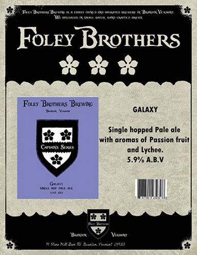 Foley Bros Single Hop Galaxy IPA 16oz