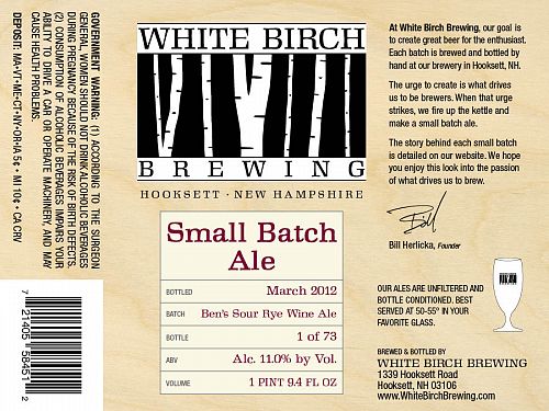 White Birch Small Batch  12oz CANS