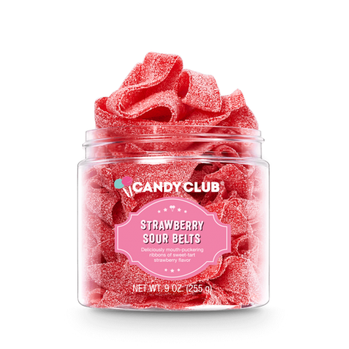 Candy Club Strawberry Sour Belts 6oz