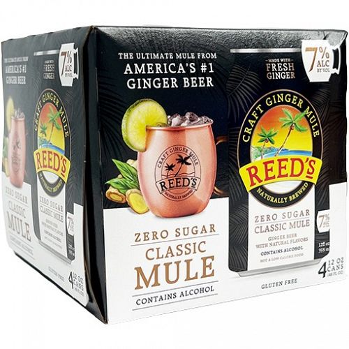 Reed's Zero Sugar Classic Mule 4pk