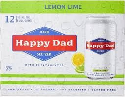 Happy Dad Seltzer Lemon Lime 12pk